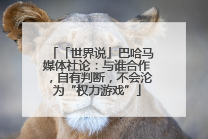 「世界说」巴哈马媒体社论：与谁合作，自有判断，不会沦为“权力游戏”