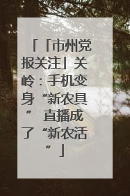 「市州党报关注」关岭：手机变身“新农具” 直播成了“新农活”