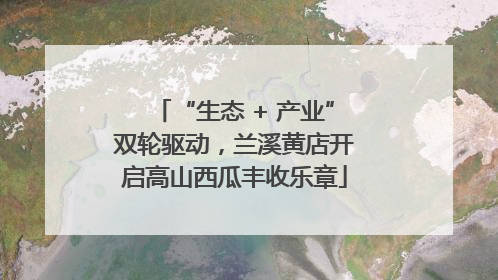 “生态 + 产业”双轮驱动，兰溪黄店开启高山西瓜丰收乐章