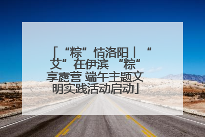 “粽”情洛阳丨“艾”在伊滨 “粽”享露营 端午主题文明实践活动启动
