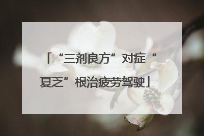 “三剂良方”对症“夏乏”根治疲劳驾驶