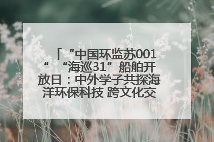 “中国环监苏001”“海巡31”船舶开放日：中外学子共探海洋环保科技 跨文化交流筑牢“蓝色”友谊
