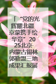 “党的光辉耀北疆 京蒙携手绘华章”2025北京·内蒙古锡林郭勒盟三地成果汇报展系列活动启动
