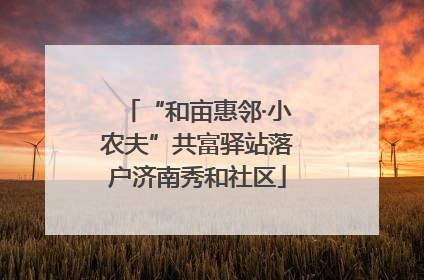 “和亩惠邻·小农夫”共富驿站落户济南秀和社区
