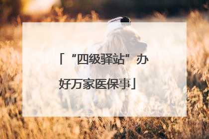 “四级驿站”办好万家医保事