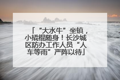 “大水牛”坐镇，小撬棍随身！长沙城区防办工作人员“人车等雨”严阵以待