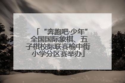 “奔跑吧·少年” 全国国际象棋、五子棋校际联赛榆中街小学分区赛举办