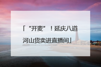 “开麦”！延庆八道河山货卖进直播间