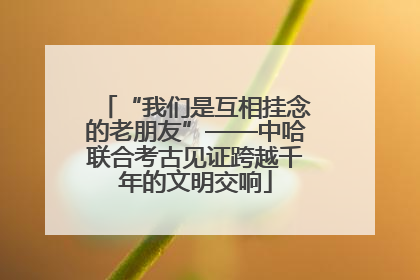 “我们是互相挂念的老朋友”——中哈联合考古见证跨越千年的文明交响
