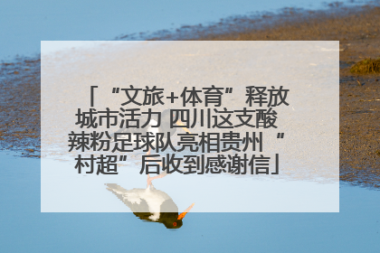 “文旅+体育”释放城市活力 四川这支酸辣粉足球队亮相贵州“村超”后收到感谢信