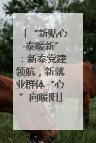 “新贴心·泰暖新”：新泰党建领航，新就业群体“心”向暖阳