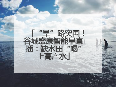 “旱”路突围！谷城盛康智能旱直播：缺水田“喝”上高产水