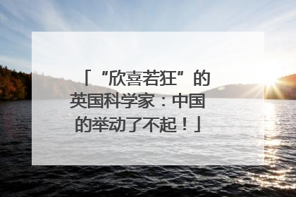 “欣喜若狂”的英国科学家：中国的举动了不起！