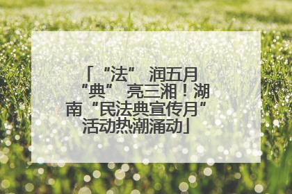 “法” 润五月 “典” 亮三湘！湖南“民法典宣传月”活动热潮涌动