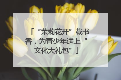 “茉莉花开”载书香，为青少年送上“文化大礼包”