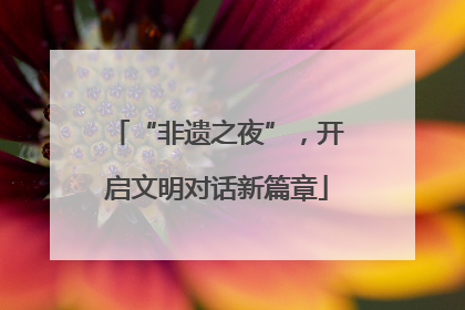 “非遗之夜”，开启文明对话新篇章