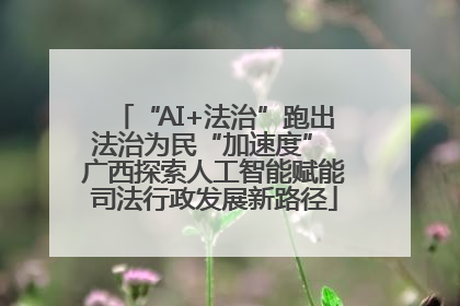 “AI+法治”跑出法治为民“加速度” 广西探索人工智能赋能司法行政发展新路径