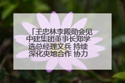 王忠林李殿勋会见中建集团董事长郑学选总经理文兵 持续深化央地合作 协力推动支点建设
