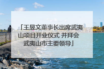 王昱文董事长出席武夷山项目开业仪式 并拜会武夷山市主要领导