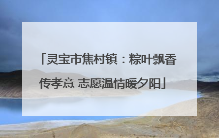 灵宝市焦村镇：粽叶飘香传孝意 志愿温情暖夕阳