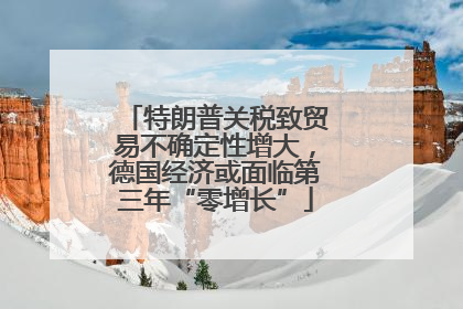 特朗普关税致贸易不确定性增大，德国经济或面临第三年“零增长”