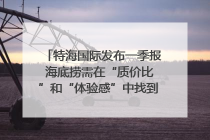特海国际发布一季报 海底捞需在“质价比”和“体验感”中找到平衡｜新经济观察