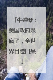 牛弹琴：美国政府杀疯了，全世界目瞪口呆