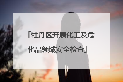 牡丹区开展化工及危化品领域安全检查