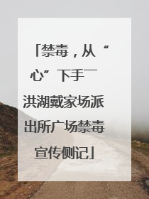 禁毒，从“心”下手――洪湖戴家场派出所广场禁毒宣传侧记