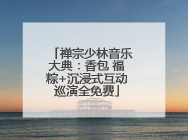 禅宗少林音乐大典：香包 福粽+沉浸式互动巡演全免费