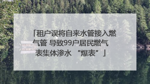 租户误将自来水管接入燃气管 导致99户居民燃气表集体渗水 “爆表”