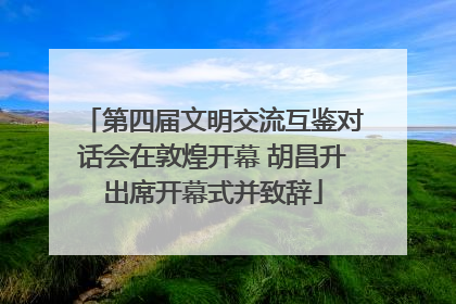 第四届文明交流互鉴对话会在敦煌开幕 胡昌升出席开幕式并致辞