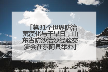 第31个世界防治荒漠化与干旱日，山东省防沙治沙经验交流会在东阿县举办