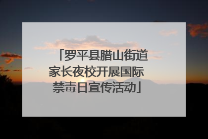 罗平县腊山街道家长夜校开展国际禁毒日宣传活动
