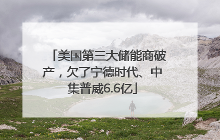 美国第三大储能商破产，欠了宁德时代、中集普威6.6亿