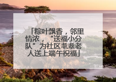 粽叶飘香，邻里情浓，“送福小分队”为社区耄耋老人送上端午祝福