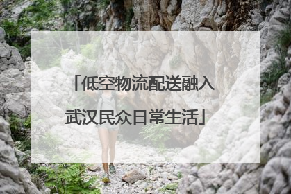 低空物流配送融入武汉民众日常生活