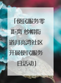 便民服务零距离 纱帽街道月亮湾社区开展便民服务日活动