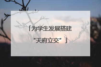 为学生发展搭建“天府立交”