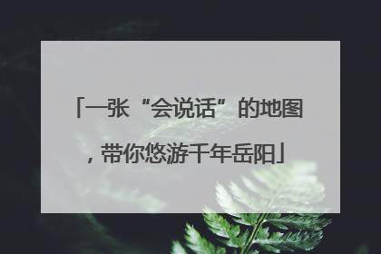 一张“会说话”的地图，带你悠游千年岳阳