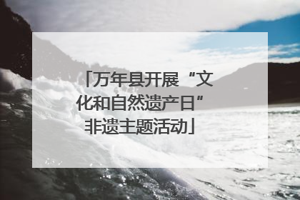万年县开展“文化和自然遗产日”非遗主题活动