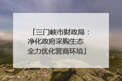 三门峡市财政局：净化政府采购生态 全力优化营商环境