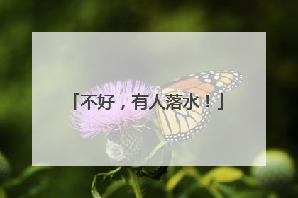 不好，有人落水！