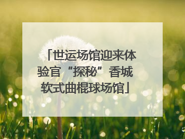世运场馆迎来体验官“探秘”香城软式曲棍球场馆