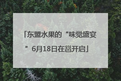 东盟水果的“味觉盛宴”6月18日在邕开启