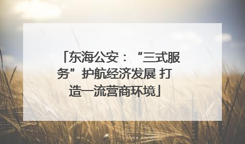 东海公安：“三式服务”护航经济发展 打造一流营商环境