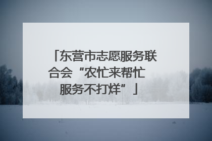 东营市志愿服务联合会“农忙来帮忙 服务不打烊”