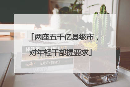 两座五千亿县级市，对年轻干部提要求