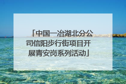 中国一冶湖北分公司信阳步行街项目开展青安岗系列活动
