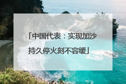 中国代表：实现加沙持久停火刻不容缓